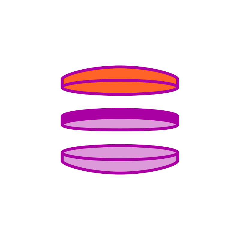 Illustration of the 3 layers of a CONTRAVE weight-loss pill